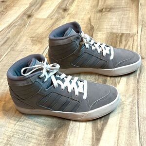 Adidas hi tops Neo Ortholite leather suede gray sz 7 (womens 8) good condition